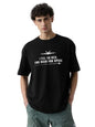 The Souled Store Top Gun: Need for Speed Men and Boys Short Sleeves Round Neck Black Graphic Printed Cotton Oversized T-Shirts