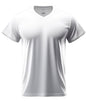 ADRO Mens V Neck T-Shirt|100% Combed Cotton T-Shirt|V-Neck Half Sleeve T-Shirt|VN24-M-PLN-WH-XL White