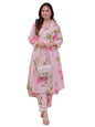 Leriya Fashion Womens Rayon Kurta Set (LF-W2092&TR1052_Pink_3XL)
