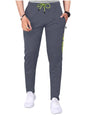 Pinkmint Lycra Soild Track Pant for Men & Elastic Jogger Gym Wear, Yoga Wear, Sports, Regular Wear (Pack of 1) Grey
