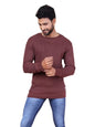Colors Waffle Texture Full Sleeve T-Shirt for Men - 100% Cotton, Ribbed Crew Neck, Breathable Fabric, Enhanced Texture, Super St