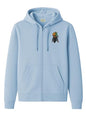 ADRO Mens Regular Fit Sky Blue Zip-Up Hoodie for Man | 320 GSM Cotton Poly Fleece Zipper Sweatshirt with Soft Fabric & Printed H