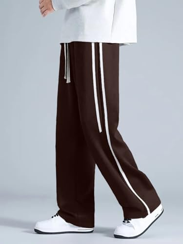 Greciilooks Men High Rise Casual Trousers Pants | Regular Trouser Loose Fit | Sports Stylish Treck Pant | Sweatpants | (Sports |