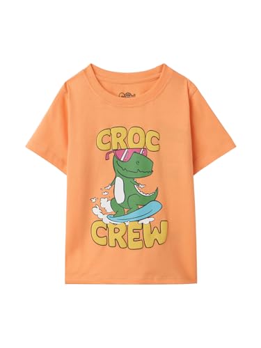 The Souled Store Originals : Croc Crew Boys Round Neck Multicolor Graphic Printed Cotton Half Sleeve T-Shirts
