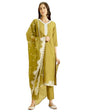 Kaari Roman Silk Womens Kurta Set (KAAAW24WSKD-78860_Elaichi Green