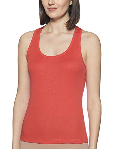 Rupa Softline Women Super Combed Cotton Tank Top with Racer Back,Stretchable and Body-Hugging,for Yoga,Gym wear and Sports Activ