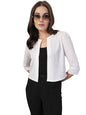 Style Quotient Women White Solid Shrug