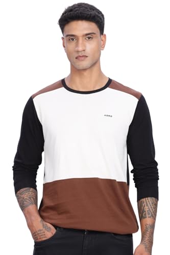 ADRO Full Sleeve Tshirt for Men | Soft Cotton Tshirt for Men|Comfortable & Stylish Regular Fit Full Sleeve Round Neck Tshirt|FR2