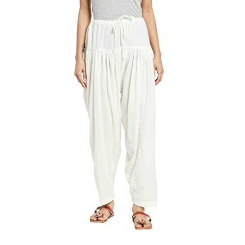 Fabindia Women Drawstring Waist Regular Salwar Cotton_Xs