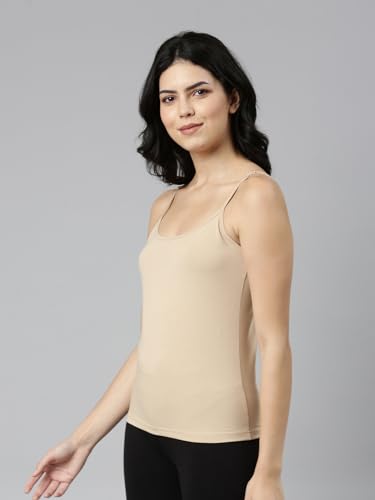 Rupa Jon Solid Regular Fit Jon Premium Camisole for Women, Stretable Cotton Fabric with Adjustable Straps. Pack of 3 (JN PRM CAM