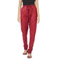 Fabindia Women Tussar Elasticated Churidar Viscose_L Red
