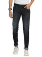 Turtle Men Cotton Stretch Solid Narrow Fit Black Jeans