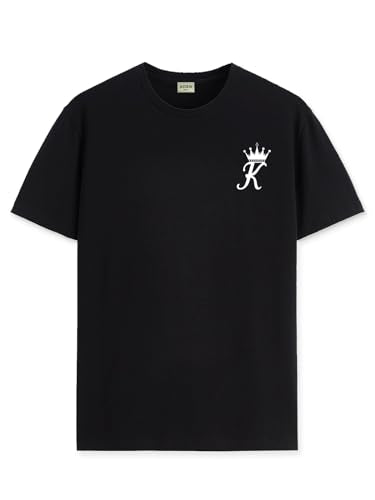ADRO T-Shirts for MenChest Printed T-Shirt for MenCotton Tshirt for Men|RN24-STICK-KK-BL-XL Black