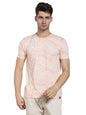 Dennis Lingo MenS | Peach | Printed | Round Neck | Half Sleeve | Regular Fit | T-Casual Shirt