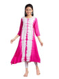 Aarika Girls Casual Wear Pink Colour Tie Dye Print Rayon Kurti