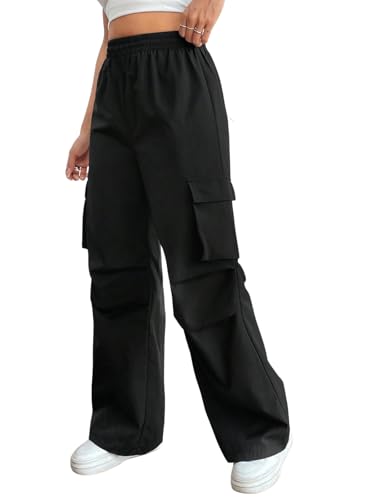 GRECIILOOKS Womens Regular Fit Cargo Pant (GL-W-TP-1082_Black
