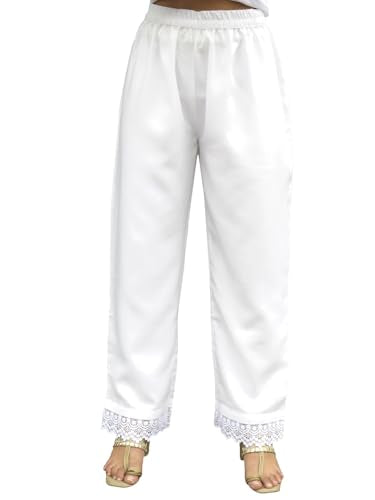 Varanga Women Lace Detailed Regular Palazzo White