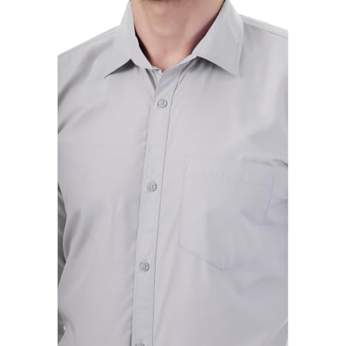 Xjarvis Austin MenS Cotton Blend Shirt |Slim Fit Formal Shirt With Pocket |Plain | Long Sleeve Spread Collar | Casual Wear Regu