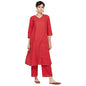 Cotton Nagari Printed Kurta Set (Red-Xl-10700984)