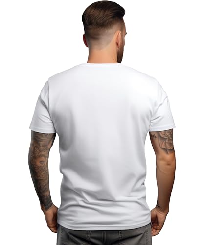 Peppyzone Mens Regular Fit T-Shirt (RT-Trendy 51-55_White