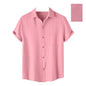 Pinkmint Mens Solid Classic Fit Shirt Pink