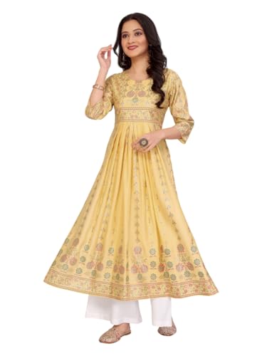 rangita Viscose Blend Nayra Style Printed Calf Length Kurti | Kurta for Women