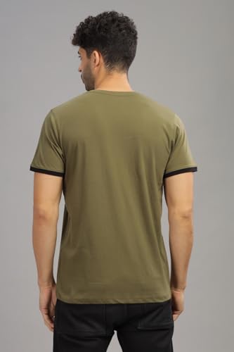 ADRO Tshirt for MenMulti Color T-Shirt for MenCotton T-ShirtMens TshirtRN8-24-OLBLWH