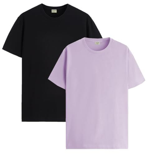 ADRO T Shirts Pack of 2 Mens Tshirts Cotton T Shirts for Men Tshirt T-Shirts Combo T Shirts Tshirts for Men Plain Solid Tshirts