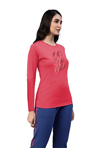 Lyra WomenS Cotton Printed Round Neck Full Sleeves T-Shirt