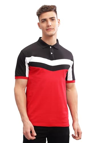 ADRO Regular Fit Polo Tshirt in 100% Cotton Multi Color Polo Also in Plus Size_PN24-L1-BLWHRD-XL