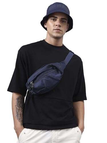 Bewakoof Mens Solid Super Loose T-Shirt_604527_Black_L