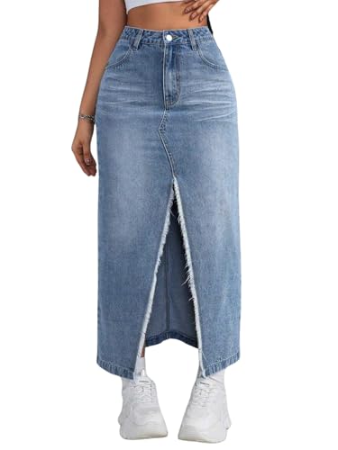 GRECIILOOKS Denim Western Skirt