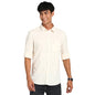 Turtle Men 100% Cotton Cream Solid Slim Fit Casual Shirt