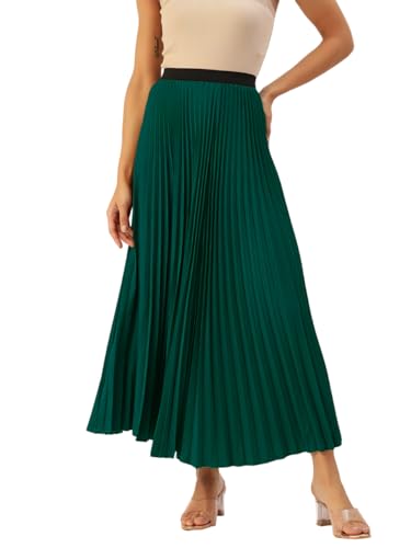 Kzully Rayon Casual Skirt Green