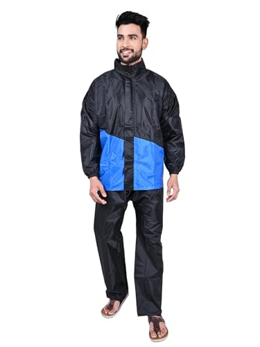 Rupa Rainwear For Men, Dual Tone Collection, Waterproof Pvc Rain Jacket With Pants And Carry Bag, Pack Of 1