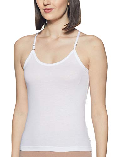 Rupa Softline Solid Regular Fit Women Super Combed Cotton Adjustable Spaghetti Strap Top, Under-Shirt,Stretchable and Body-Huggi