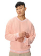 The Souled Store Nude Pink Men and Boys Long Sleeves Round Neck Cotton Blend Oversized Sweatshirts