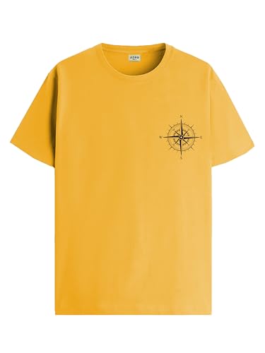 ADRO Tshirt for Men | Printed T Shirt for Men | 100% Cotton Tshirt | Graphic Printed T-Shirt | Chest Printed Tshirt | Unisex Tsh