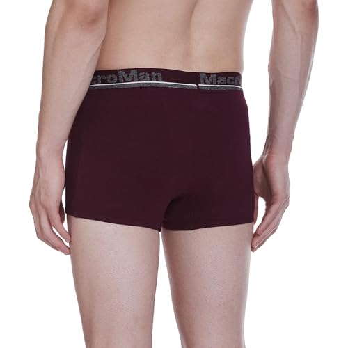 Rupa Macroman Men Mini Trunk | 100% Super Combed Cotton | Assorted | Solid Pattern | Pack of 4