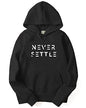 ADRO Men's Cotton Neck Hooded Sweatshirt (H22-M-SET-BL_Black_XL)