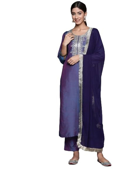 Varanga WomenS Regular Fit Kurta Kurta Bottom Set Dupatta Set