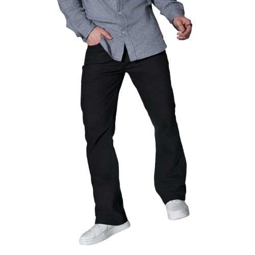 Hubberholme Men Black Regular Boot Cut Fit Jeans