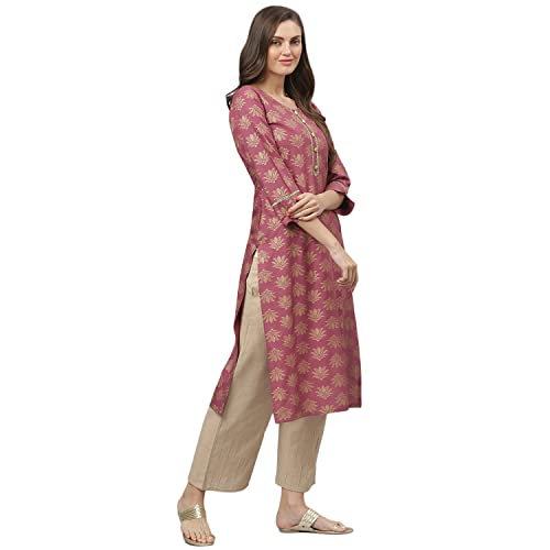 Stylum Women'S Rayon Straight Kurta (Toruwine48_Wine, 4Xl)