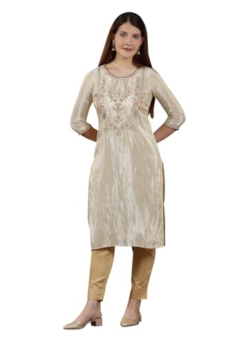 Aurelia Women? Solid Straight Kurta | Lightweight Round Neck Kurta for Women | Solid Kurta for Women | Beautiful Regular Fit Kurta for Women