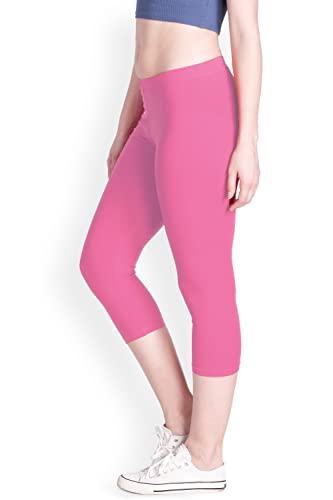 Lux Lyra Women'S Super Combed Cotton Elastane Stretch Slim Fit Capri Pants Xl