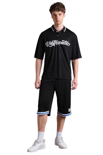 Hubberholme Men Oversized Straight Fit Printed Co-Ord_8