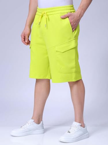 The Indian Garage Co Men Relaxed Fit Textured Mid-Rise Cargo Shorts