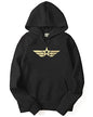 ADRO Men's Cotton Neck Hooded Sweatshirt (H20-GL-GAP-BL_Black_XL)