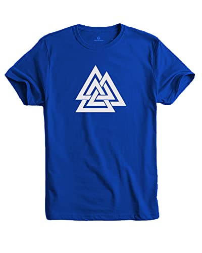 ADRO Triangle Mens Printed T-Shirt (RNR-M-TKT-RB_Royal Blue_XL)