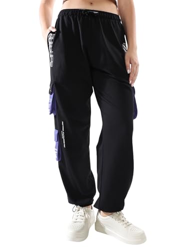 Hubberholme Women Colourblocked Jogger High-Rise Casual Track Pants 5